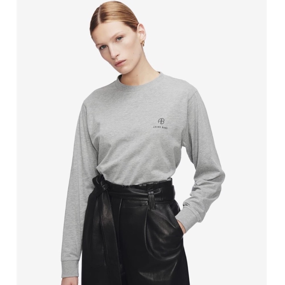 NWT Anine Bing Willow Long Sleeve T-Shirt Sz Small